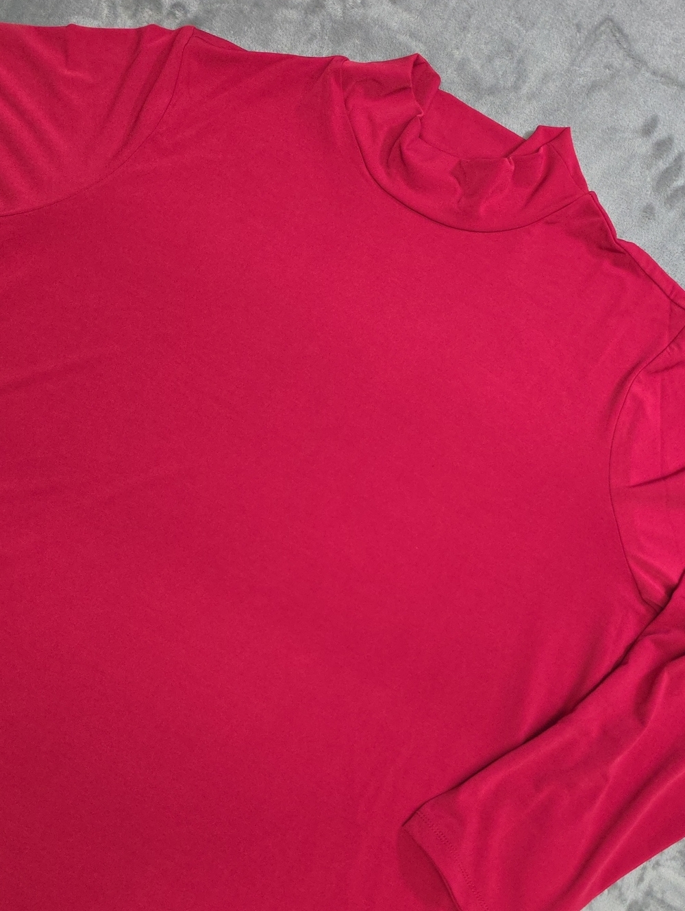 Susan Graver 3X Mock Neck Tunic Long Sleeve Plus